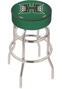 Hawaii Warriors Double-Ring Swivel Pub Stool - Black