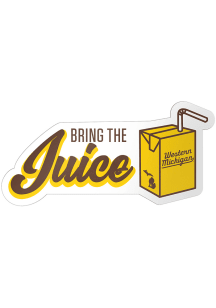 Western Michigan Broncos Bring the Juice 3 Inch Auto Decal - Brown