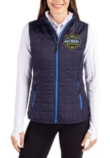 Cutter and Buck Michigan Wolverines Womens Navy Blue 2026 MBB Champions Rainier PrimaLoft Vest