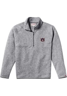 Auburn Tigers Mens Grey Saranac Long Sleeve Qtr Zip Pullover
