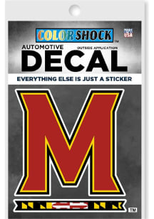 Maryland Terrapins Main Mark Auto Decal - Red