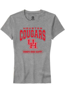 Summit Sportswear Houston Cougars Womens Grey Women's Cross Country Short Sleeve T-Shirt
