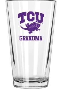 TCU Horned Frogs Grandma 16 oz Pint Glass - White