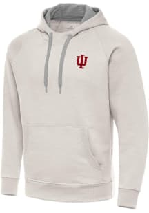 Antigua Indiana Hoosiers Mens White Victory Long Sleeve Hoodie