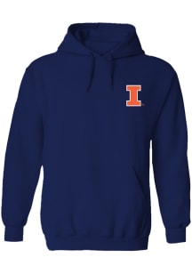 Vive La Fete Illinois Fighting Illini Womens Navy Blue Impressions Hooded Sweatshirt