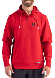 Cutter and Buck Miami RedHawks Mens Red Roam Hood