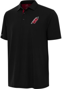 Antigua Carolina Hurricanes Mens Black Era Short Sleeve Polo