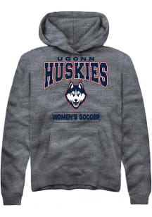 Summit Sportswear UConn Huskies Mens Grey Women's Soccer Long Sleeve Hoodie