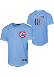 Shota Imanaga  Nike Chicago Cubs Youth Light Blue Alt 2 Baseline Jersey