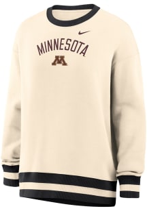 Nike Minnesota Golden Gophers Womens Ivory Phoenix Oversized Crew Sweatshirt