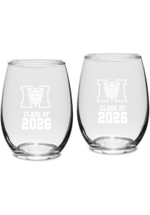 Mercer Bears Class of 2026 Stemless Wine Set Stemless Wine Glass - White
