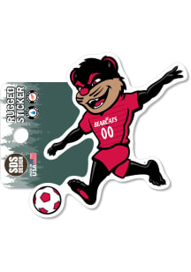 Cincinnati Bearcats 3.5" Soccer Bearcat Rugged Stickers - Red