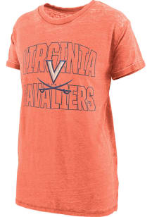 Pressbox Virginia Cavaliers Womens Orange Maxine Short Sleeve T-Shirt