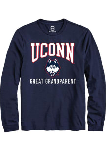 Summit Sportswear UConn Huskies Navy Blue Great Grandparent Long Sleeve T Shirt