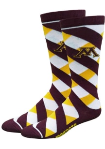 Minnesota Golden Gophers Graduate Argyle Mens Argyle Socks