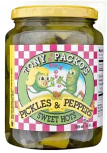Toledo Tony Packo's Sweet Hot Pickles & Peppers 24oz Snack