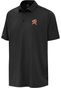 Antigua Maryland Terrapins Mens Black Hurdle Short Sleeve Polo