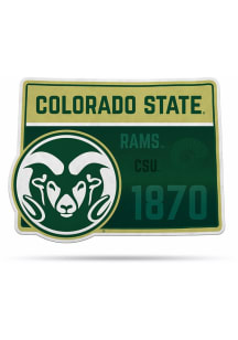 Colorado State Rams State Shape Pennant - Green