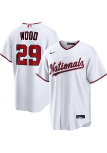 James Wood Washington Nationals Mens Replica Home Jersey - White