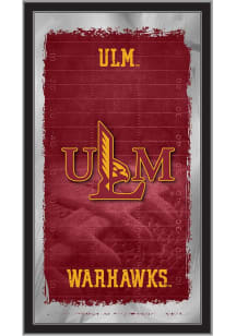 Louisiana-Monroe Warhawks Football Hanging Back Bar Mirror