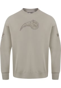 Pro Standard Orlando Magic Mens Brown Neutral Mash Up Long Sleeve Fashion Sweatshirt