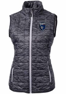 Cutter and Buck San Jose Earthquakes Womens Black Rainier PrimaLoft Printed Vest