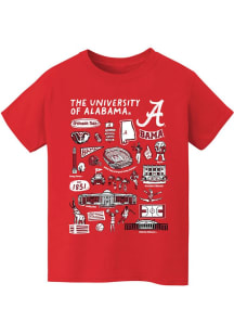 Vive La Fete Alabama Crimson Tide Youth Crimson Impressions Short Sleeve T-Shirt