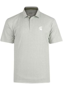 Swannies Michigan State Spartans Mens Green Tanner Short Sleeve Polo