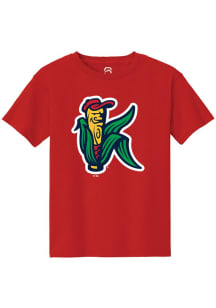 Summit Sportswear Cedar Rapids Kernels Youth Red Primary Logo Short Sleeve T-Shirt