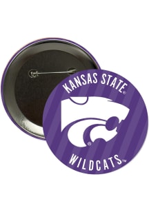 K-State Wildcats 3" Stripes Button - Purple