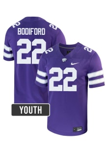 Makari Bodiford K-State Wildcats Youth Purple Nike NIL Name And Number Football Jersey
