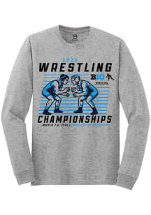 Summit Sportswear Big Ten Grey 2026 Wrestling Championships Long Sleeve T Shirt