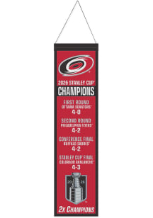 Carolina Hurricanes 2026 Stanley Cup Champs 8 x 32 Wool Banner - Red