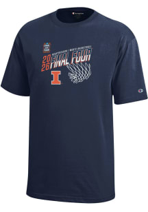 Champion Illinois Fighting Illini Youth Navy Blue MBB Final Four 2026 Core Short Sleeve T-Shirt