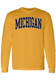 Michigan Wolverines Yellow Mega Arch Long Sleeve T Shirt