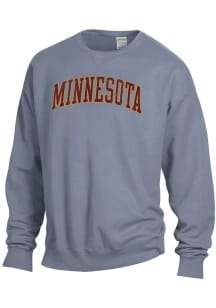 ComfortWash Minnesota Golden Gophers Mens Grey Arch Garment Dyed Long Sleeve Crew Sweatshirt