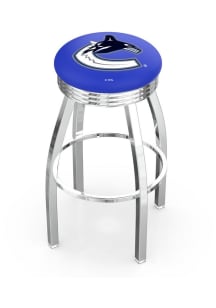 Vancouver Canucks 3 Ring Chrome Seat Pub Stool - Silver