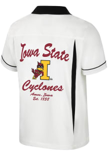 Colosseum Iowa State Cyclones Mens Black Vintage Logo Short Sleeve Dress Shirt
