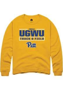 Emeka Ugwu Pitt Panthers Mens Gold NIL Stacked Box Player Crew