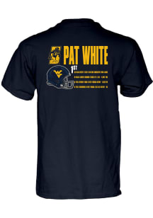 Pat White West Virginia Mountaineers Navy Blue Retirement By The Numbers Short Sleeve Player T Shi..