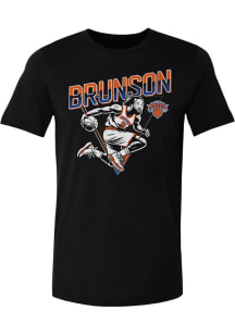 Jalen Brunson New York Knicks Black Triangle Short Sleeve Fashion Player T Shirt