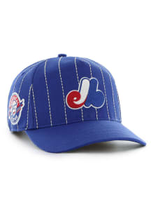 47 Montreal Expos Rawlings Pin Stripe Hitch Adjustable Hat - Blue
