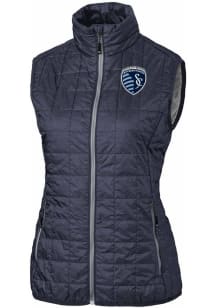 Cutter and Buck Sporting Kansas City Womens Anthracite Rainier PrimaLoft Vest