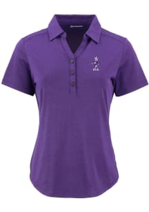 Cutter and Buck K-State Wildcats Womens Purple Vintage Forge Eco Polo Short Sleeve Polo Shirt