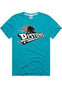 Homage Detroit Pistons Teal Retro Logo Short Sleeve Fashion T Shirt