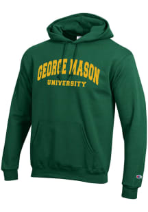 Champion George Mason University Mens Green Powerblend Hood Long Sleeve Hoodie