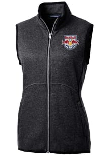 Cutter and Buck New York Red Bulls Womens Charcoal Mainsail Vest