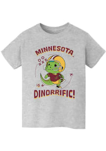 Vive La Fete Minnesota Golden Gophers Youth Grey Dino-Riffic Short Sleeve T-Shirt