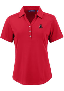Cutter and Buck Alabama Crimson Tide Womens Red Vault Forge Eco Polo Short Sleeve Polo Shirt