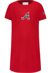 Pro Standard Atlanta Braves Girls Red Classic Essentials Short Sleeve Dress